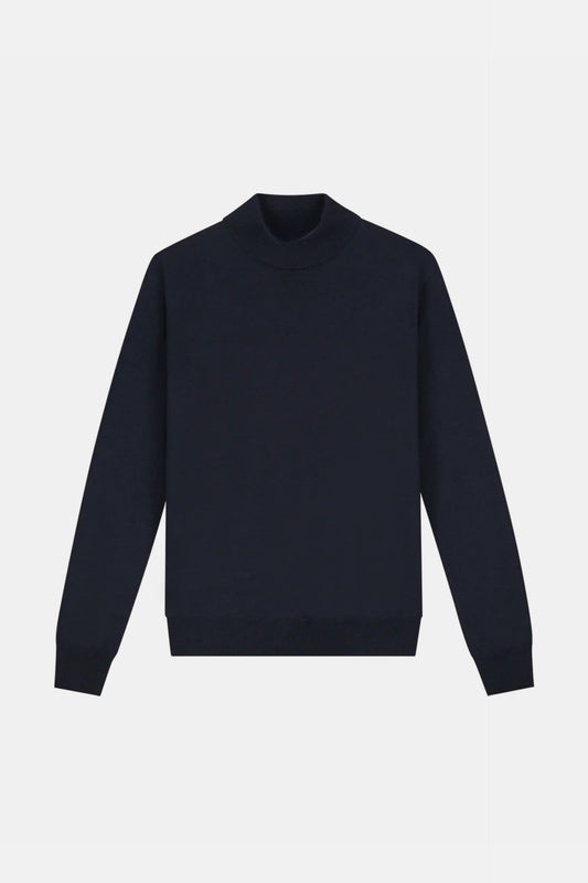 Portofino Cashmere Mockneck – Midnight Blue