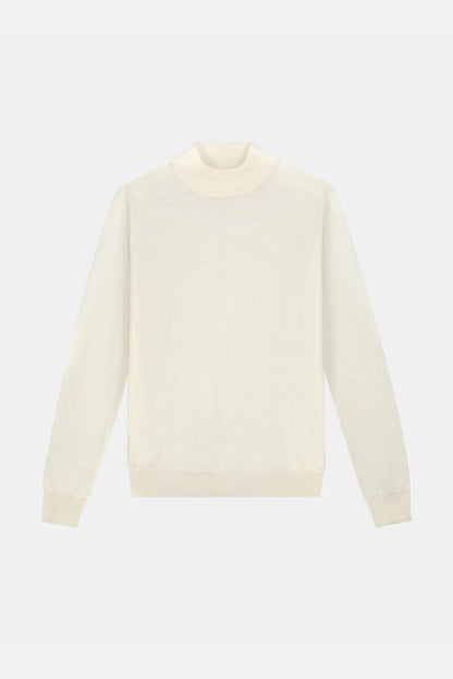 Portofino Cashmere Mockneck – Ecru