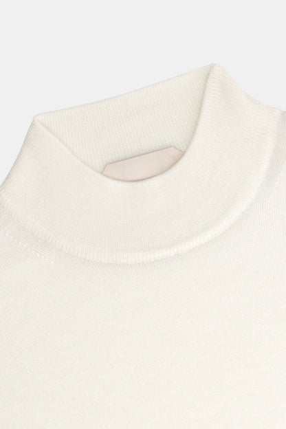 Portofino Cashmere Mockneck – Ecru