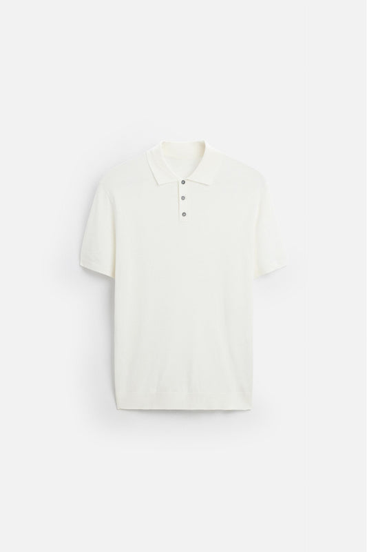 Firenze Cotton Polo - Ecru