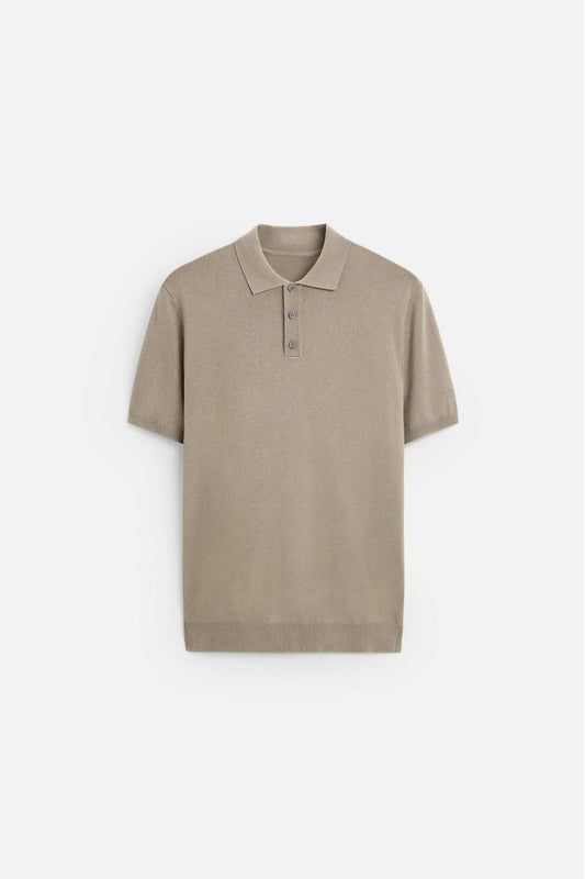 Firenze Cotton Polo - Taupe