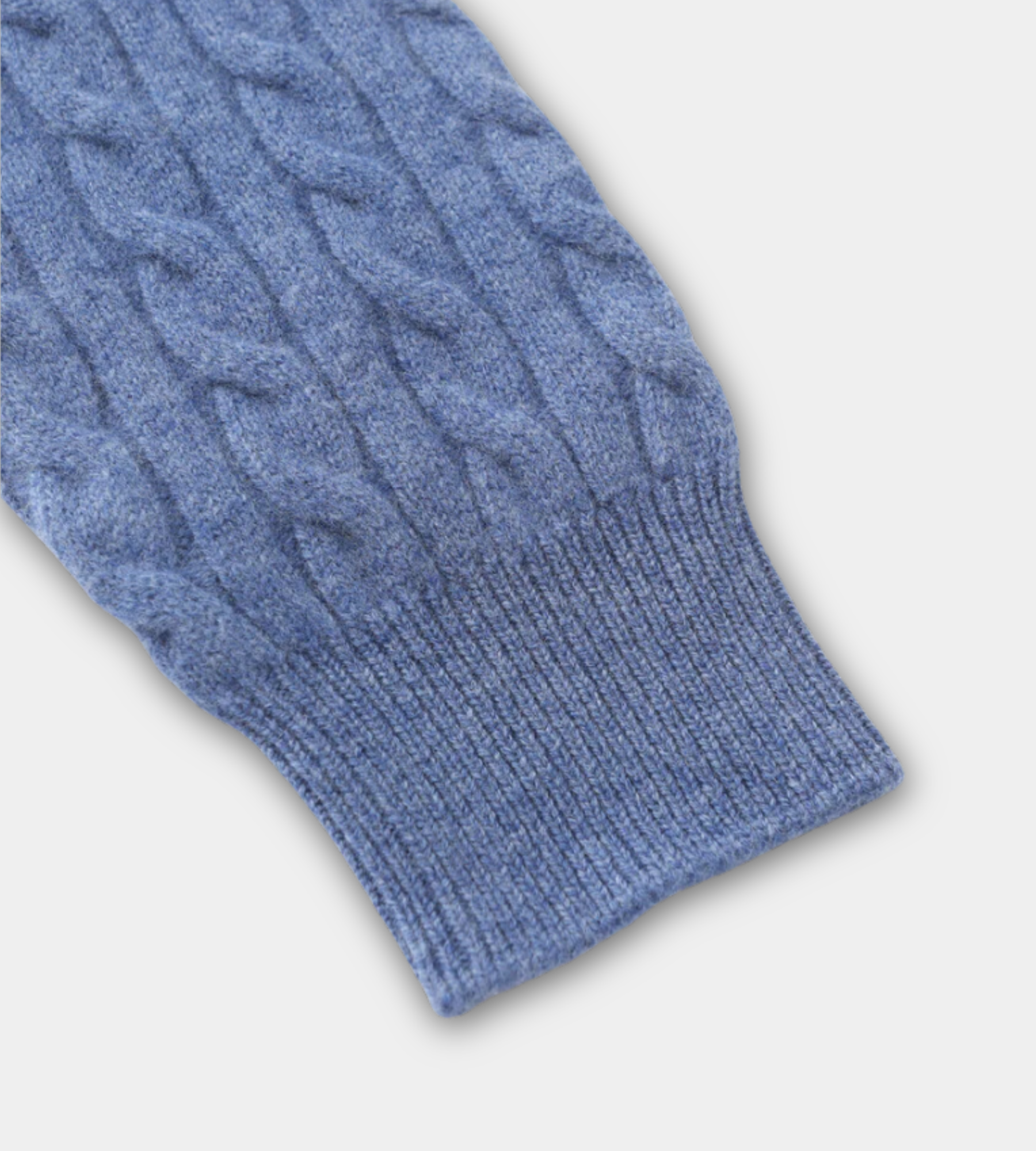 100% Cashmere cable sweater 1/4 zip