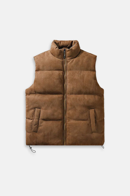 Monte Carlo Suede Gilet – Brown