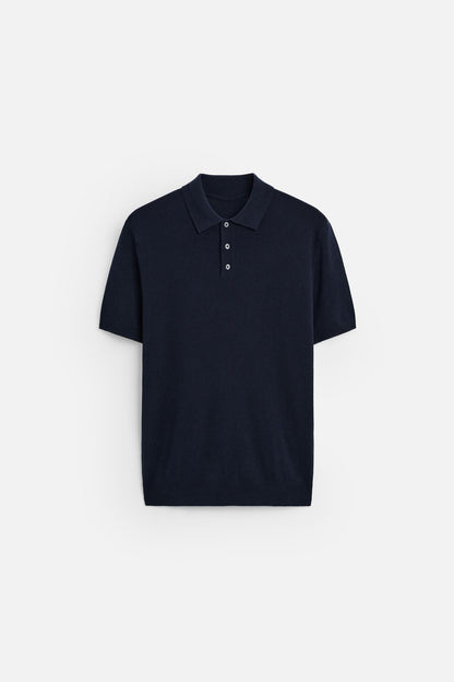Firenze Cotton Polo - Navy