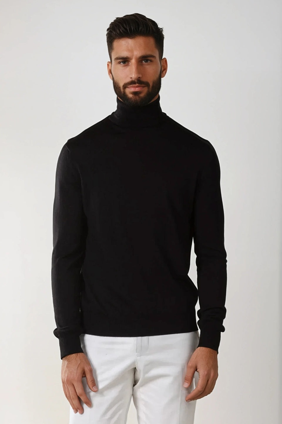 Lugano Cashmere Turtleneck - Black
