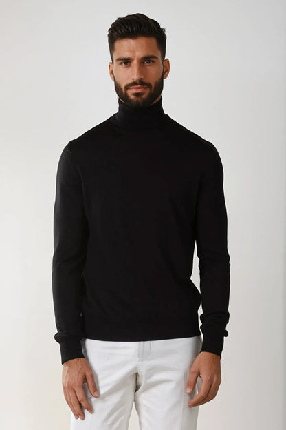 Lugano Cashmere Turtleneck - Black
