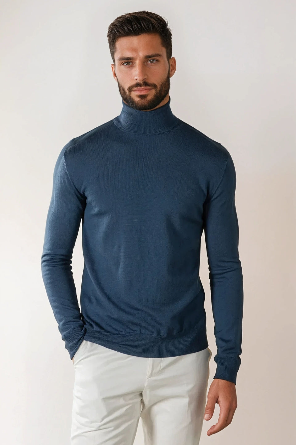 Lugano Cashmere Turtleneck - Navy