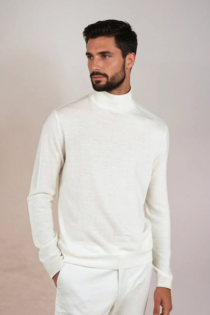Lugano Cashmere Turtleneck - Champagne